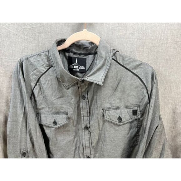 Jeans By Buffalo Button Up Shirt Adult Extra Large Gray Long Sleeve Casual Mens. - Picture 2 of 9